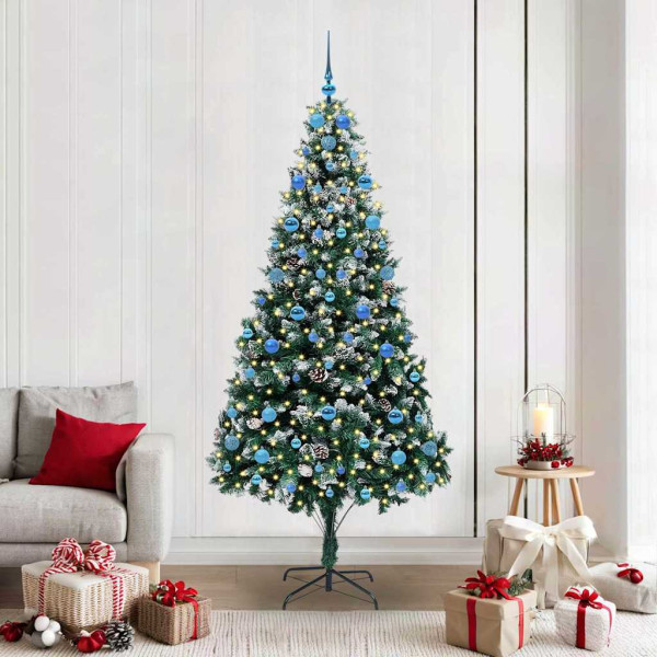 Árbol de Navidad artificial Verde 210 cm PVC y Acero y Plástico D
