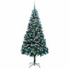 Árbol de Navidad artificial Verde 210 cm PVC y Acero y Plástico 4