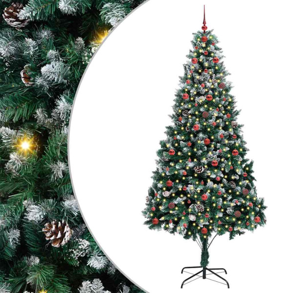 Árbol de Navidad artificial Verde 240 cm PVC y Acero y Plástico M 2