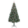 Árbol de Navidad artificial Verde 240 cm PVC y Acero y Plástico 3