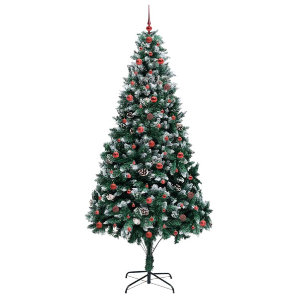 Árbol de Navidad artificial Verde 240 cm PVC y Acero y Plástico M 4
