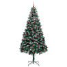 Árbol de Navidad artificial Verde 240 cm PVC y Acero y Plástico 4