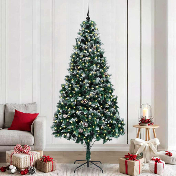 Árbol de Navidad artificial Verde 240 cm PVC y Acero y Plástico D