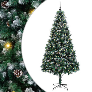 Árbol de Navidad artificial Verde 240 cm PVC y Acero y Plástico H