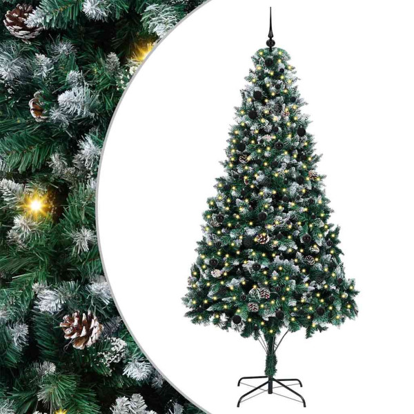 Árbol de Navidad artificial Verde 240 cm PVC y Acero y Plástico M 2