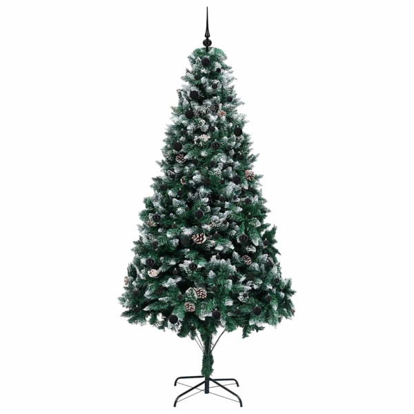 Árbol de Navidad artificial Verde 240 cm PVC y Acero y Plástico M 4