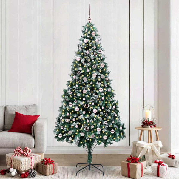 Árbol de Navidad artificial Verde 240 cm PVC y Acero y Plástico D