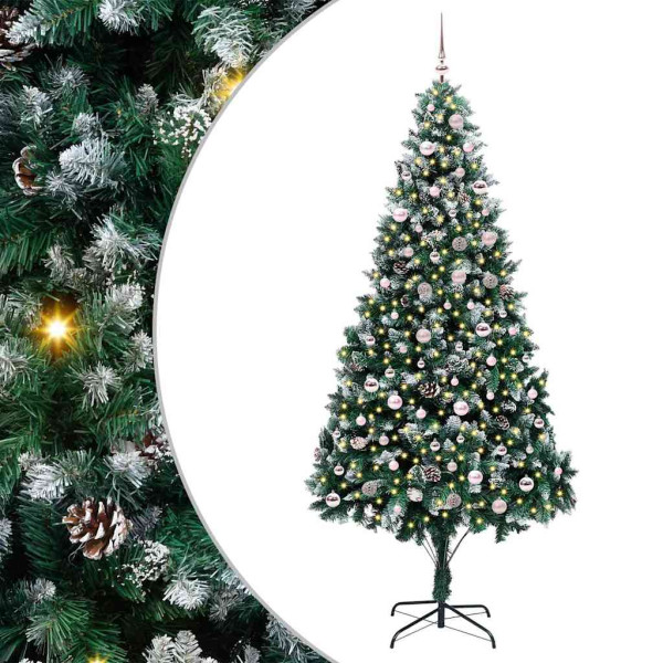 Árbol de Navidad artificial Verde 240 cm PVC y Acero y Plástico M 2