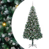 Árbol de Navidad artificial Verde 240 cm PVC y Acero y Plástico 2