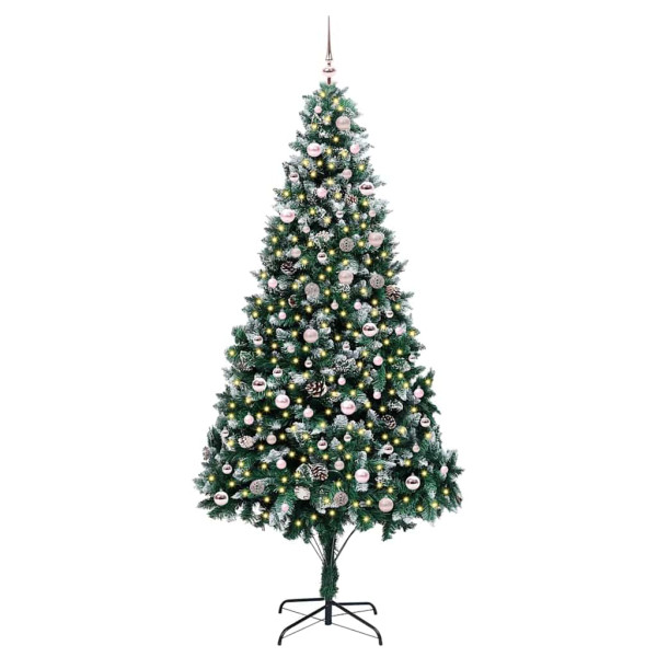 Árbol de Navidad artificial Verde 240 cm PVC y Acero y Plástico M 3