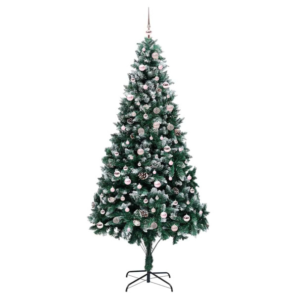 Árbol de Navidad artificial Verde 240 cm PVC y Acero y Plástico M 4