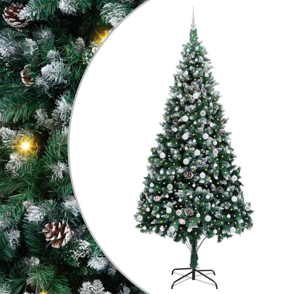 Árbol de Navidad artificial Verde 240 cm PVC y Acero y Plástico M 2