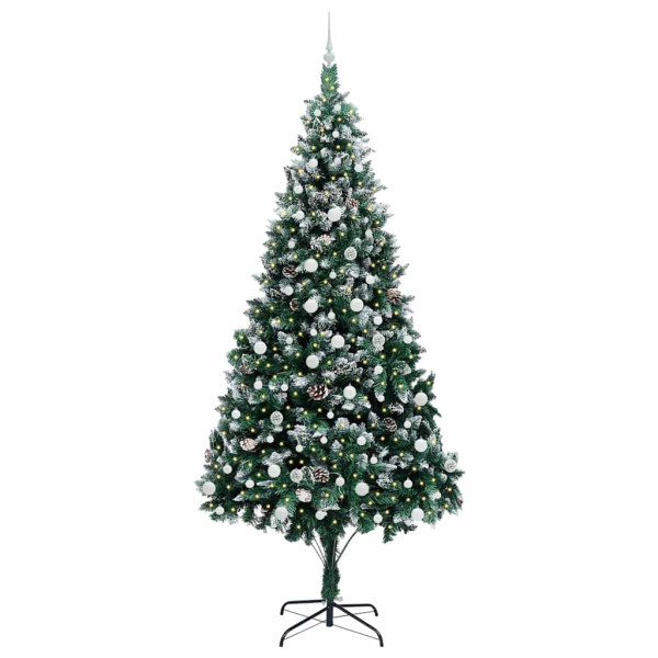 Árbol de Navidad artificial Verde 240 cm PVC y Acero y Plástico M 3