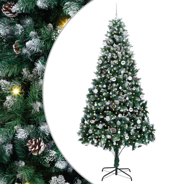Árbol de Navidad artificial Verde 240 cm PVC y Acero y Plástico M 2