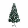 Árbol de Navidad artificial Verde 240 cm PVC y Acero y Plástico 4