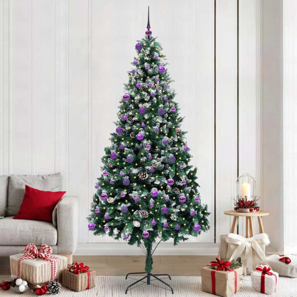 Árbol de Navidad artificial Verde 240 cm PVC y Acero y Plástico D