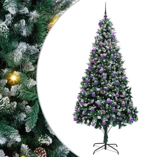 Árbol de Navidad artificial Verde 240 cm PVC y Acero y Plástico M 2