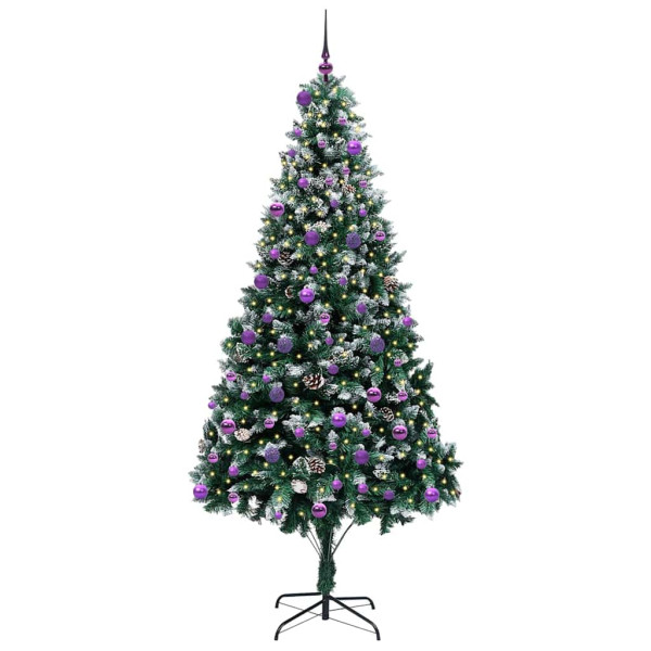 Árbol de Navidad artificial Verde 240 cm PVC y Acero y Plástico M 3