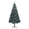 Árbol de Navidad artificial Verde 240 cm PVC y Acero y Plástico 4