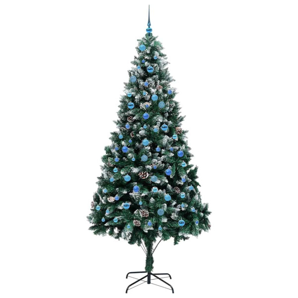 Árbol de Navidad artificial Verde 240 cm PVC y Acero y Plástico M 3