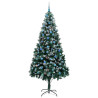 Árbol de Navidad artificial Verde 240 cm PVC y Acero y Plástico 3
