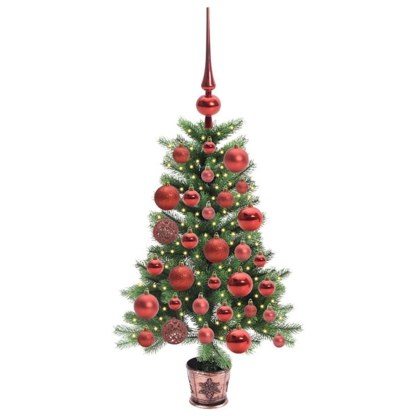 Árbol de Navidad con 150 LED con soporte Verde 90 cm PE M 3
