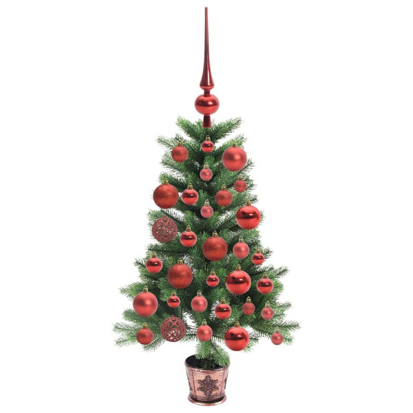 Árbol de Navidad con 150 LED con soporte Verde 90 cm PE M 4