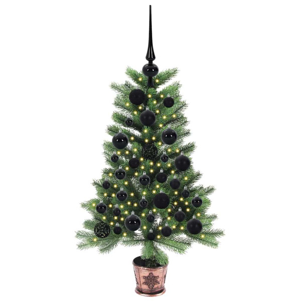 Árbol de Navidad con 150 LED con soporte Verde 90 cm PE M 3
