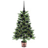 Árbol de Navidad con 150 LED con soporte Verde 90 cm PE 3