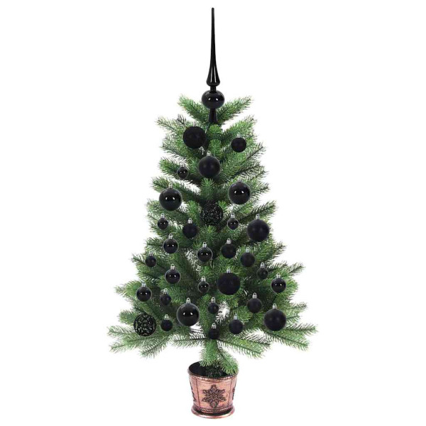 Árbol de Navidad con 150 LED con soporte Verde 90 cm PE M 4