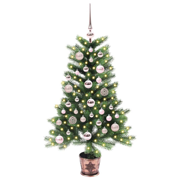 Árbol de Navidad con 150 LED con soporte Verde 90 cm PE M 2