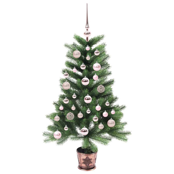 Árbol de Navidad con 150 LED con soporte Verde 90 cm PE M 3