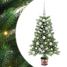 Árbol de Navidad con 150 LED con soporte Verde 90 cm PE 2
