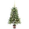 Árbol de Navidad con 150 LED con soporte Verde 90 cm PE 3