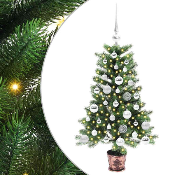 Árbol de Navidad con 150 LED con soporte Verde 90 cm PE M 2