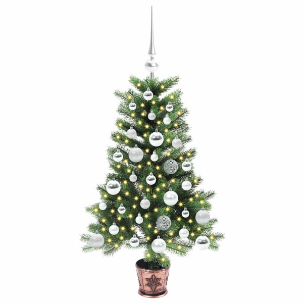 Árbol de Navidad con 150 LED con soporte Verde 90 cm PE M 3