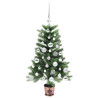 Árbol de Navidad con 150 LED con soporte Verde 90 cm PE 4