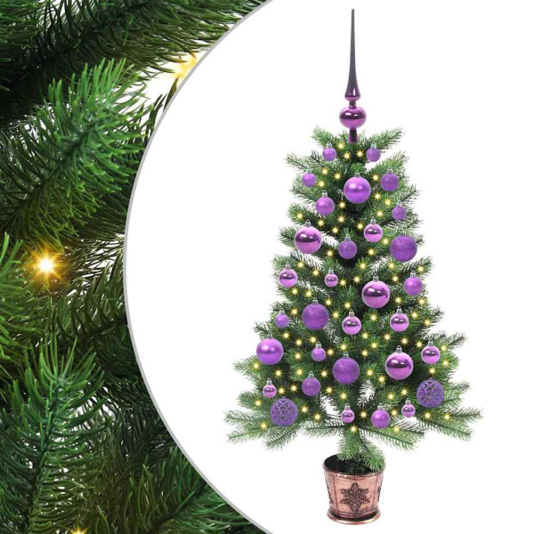 Árbol de Navidad con 150 LED con soporte Verde 90 cm PE M 2