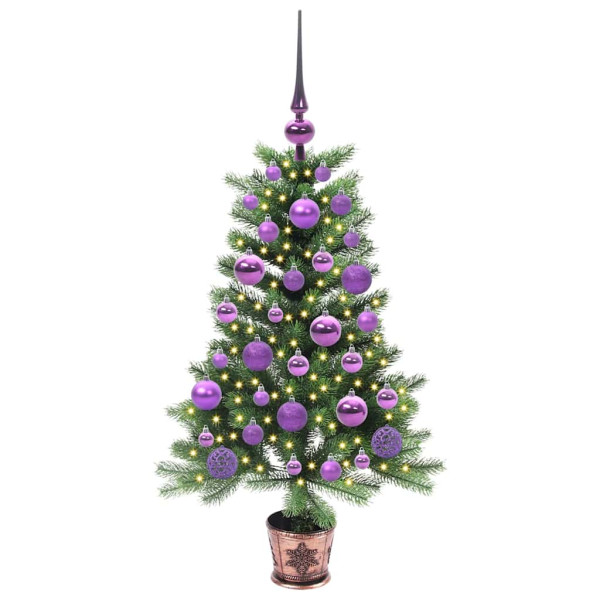 Árbol de Navidad con 150 LED con soporte Verde 90 cm PE M 3
