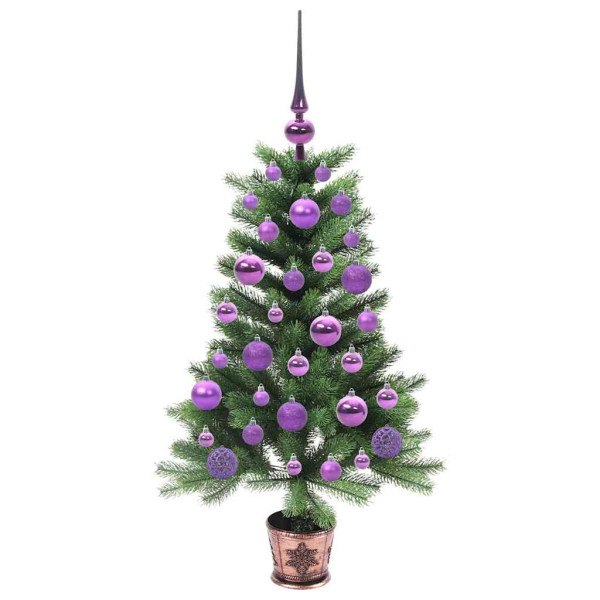 Árbol de Navidad con 150 LED con soporte Verde 90 cm PE M 4