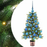 Árbol de Navidad con 150 LED con soporte Verde 90 cm PE 2