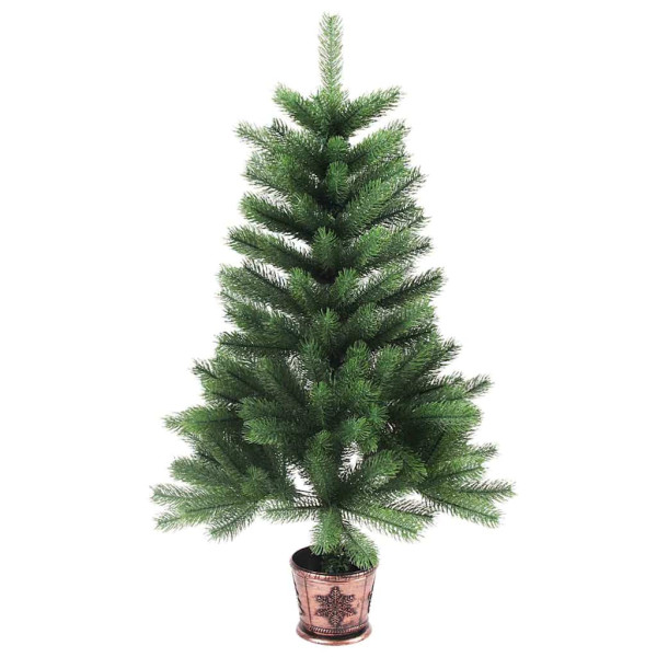 Árbol de Navidad con 150 LED con soporte Verde 90 cm PE M 4