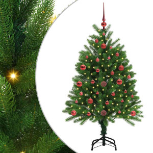 Árbol de Navidad con 150 LED con soporte Verde 120 cm PE H