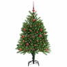 Árbol de Navidad con 150 LED con soporte Verde 120 cm PE 3