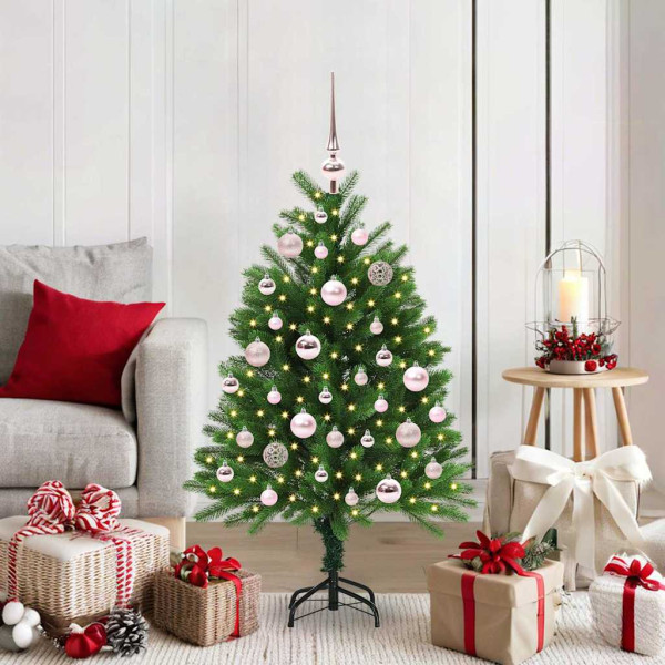 Árbol de Navidad con 150 LED con soporte Verde 120 cm PE D