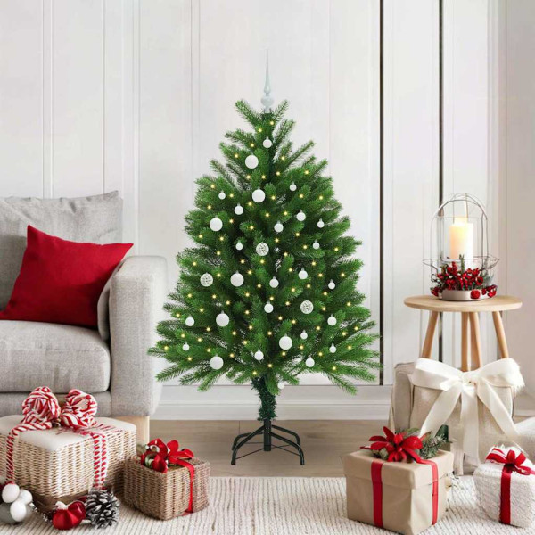 Árbol de Navidad con 150 LED con soporte Verde 120 cm PE D