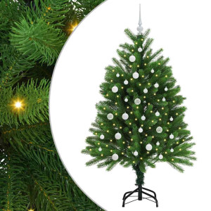 Árbol de Navidad con 150 LED con soporte Verde 120 cm PE H