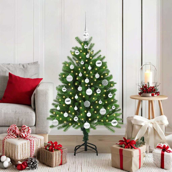 Árbol de Navidad con 150 LED con soporte Verde 120 cm PE D