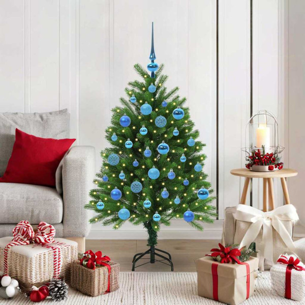 Árbol de Navidad con 150 LED con soporte Verde 120 cm PE D