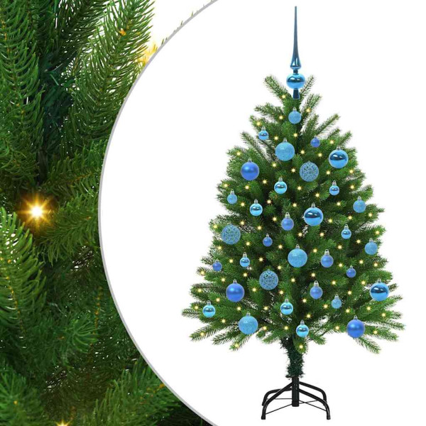 Árbol de Navidad con 150 LED con soporte Verde 120 cm PE M 2